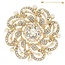 Bold Way Brooch - Gold Pearl