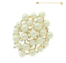 Bold Pearl Brooch - Gold