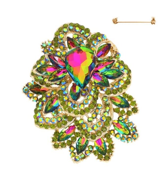 Capture This Brooch - Green Iridescent