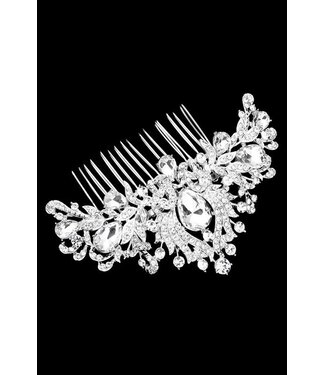Royal Crown Hair Comb - Silver