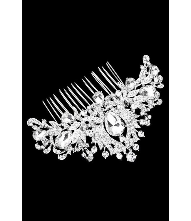 Royal Crown Hair Comb - Silver