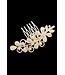 Fancy Jewels Hair Comb - Gold Iridescent