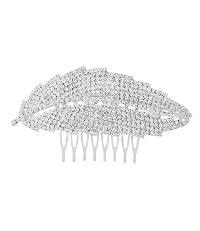 Shining Lead Hair Comb - Silver