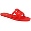 LOCK ME DOWN JELLY SANDALS - RED