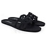 LOCK ME DOWN JELLY SANDALS - BLACK
