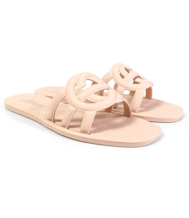 LOCK ME DOWN JELLY SANDALS - NUDE