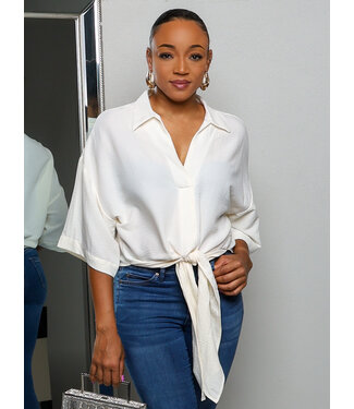 CROWD PLEASER TIE TOP