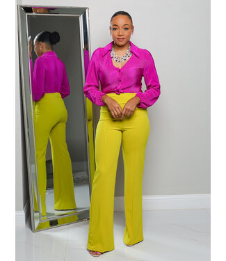 ABOUT THAT FLARE PANT - LIME