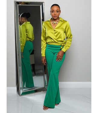 ABOUT THAT FLARE PANTS - KELLY GREEN