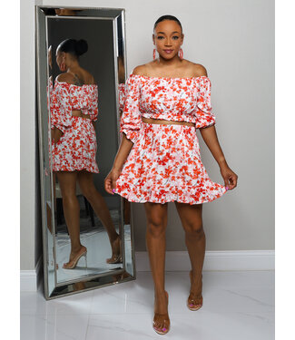 It's A Floral Affair Skirt Set