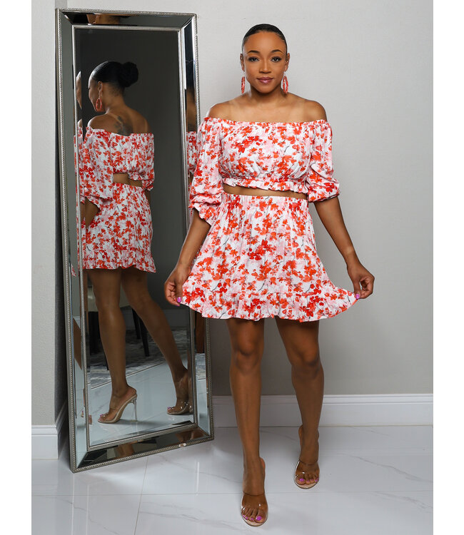 It's A Floral Affair Skirt Set