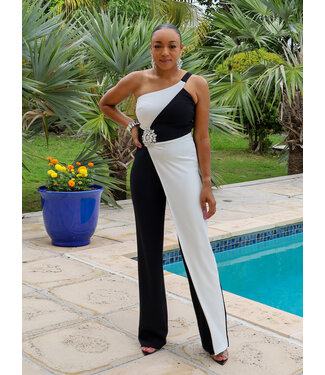 PERFECT CONTRAST JEWEL JUMPSUIT