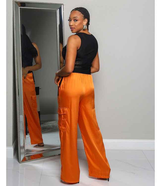 SLOW DAYS CARGO PANTS ORANGE