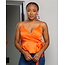 BLISSFUL MOOD PEPLUM TOP ORANGE