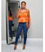 BLISSFUL MOOD PEPLUM TOP ORANGE