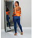 BLISSFUL MOOD PEPLUM TOP ORANGE