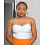 NEW WAYS BUSTIER CORSET CROP TOP OFF WHITE