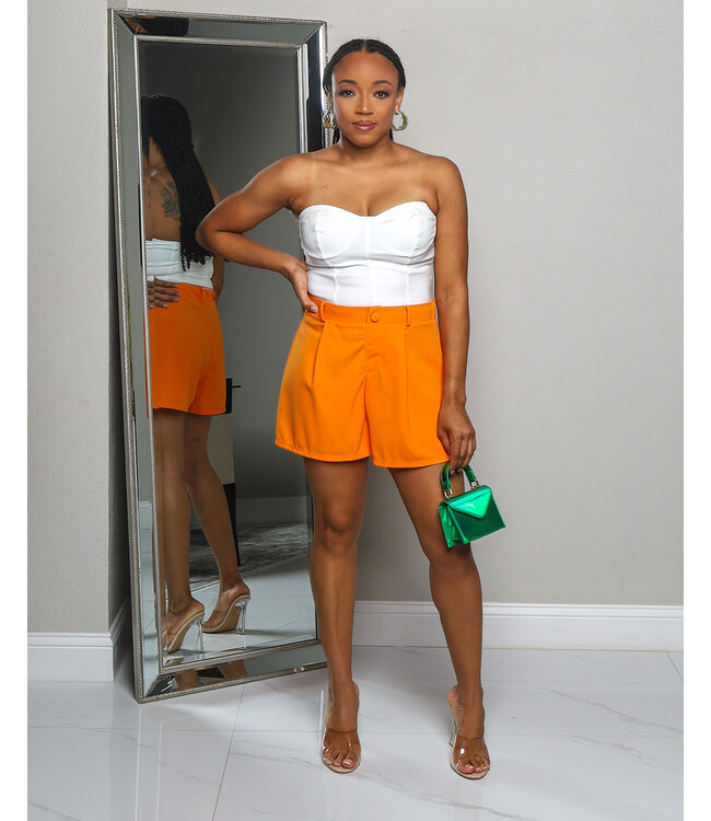 NEW WAYS BUSTIER CORSET CROP TOP OFF WHITE