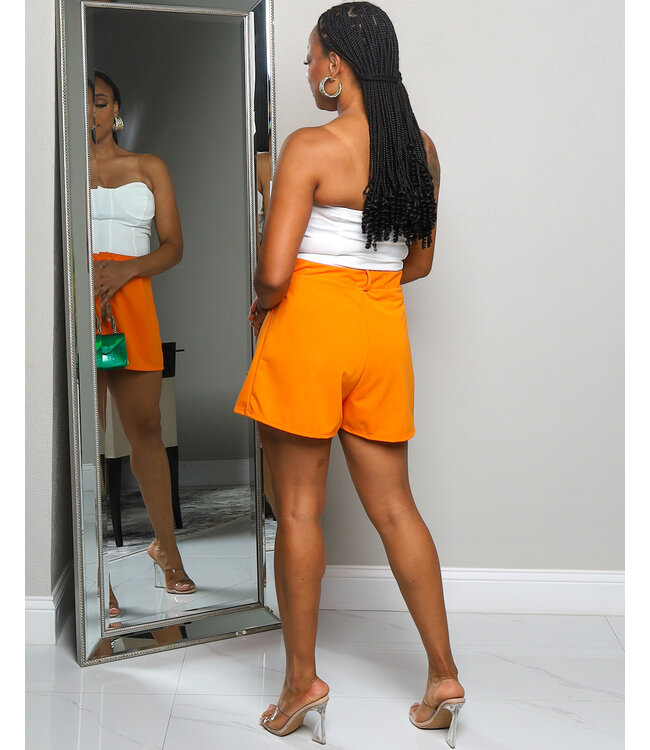 JUST GO WITH IT SHORTS ORANGE