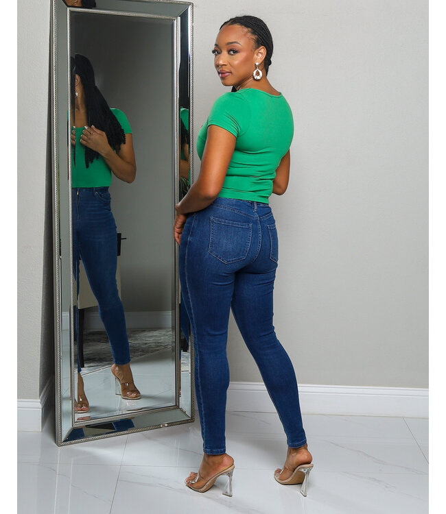 SO SWEET CROP TOP  GREEN