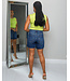 BORDER LINE RIBBED BODYSUIT LIME