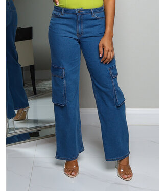 KEEP ME COMFY CARGO JEANS
