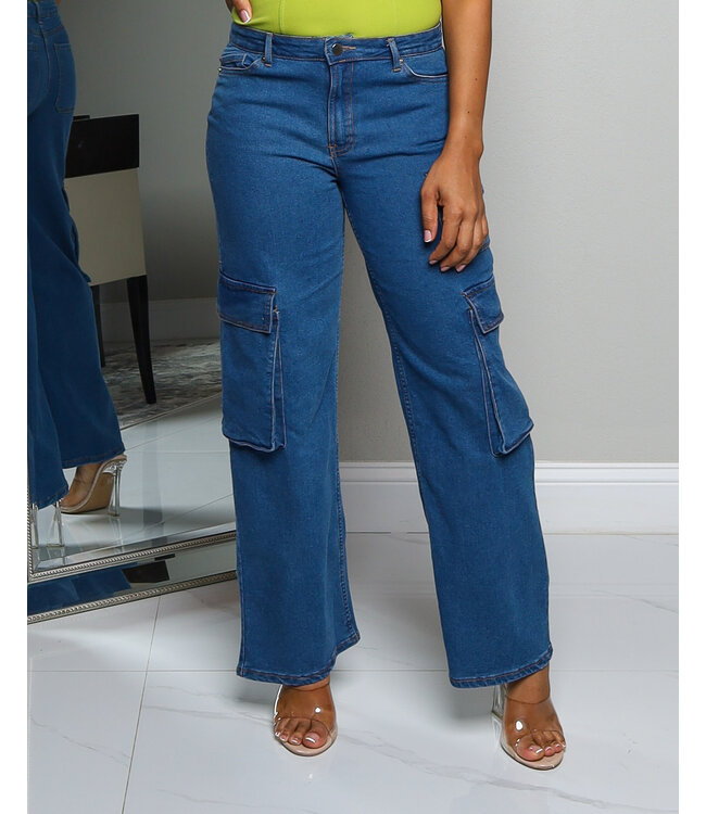 KEEP ME COMFY CARGO JEANS