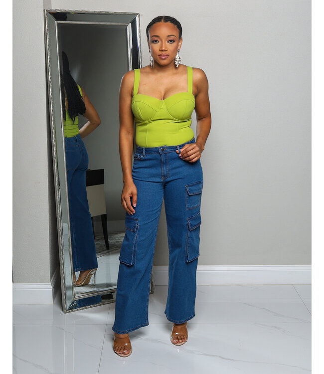 KEEP ME COMFY CARGO JEANS