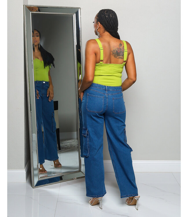 KEEP ME COMFY CARGO JEANS