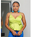 BLISSFUL MOOD PEPLUM TOP LIME