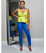 BLISSFUL MOOD PEPLUM TOP LIME