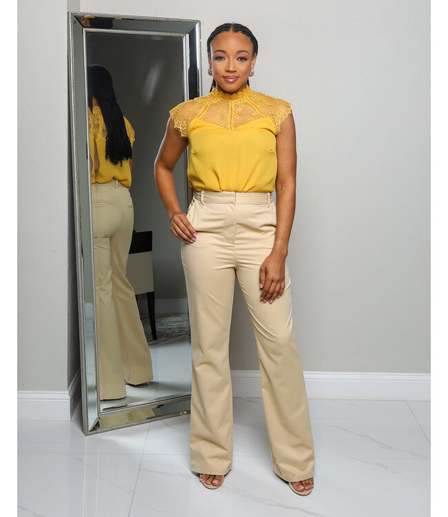 BENEATH THE LACE TOP YELLOW