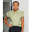 DOWN HOME PLAID BUTTONED TOP GREEN