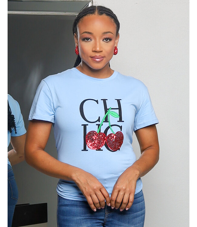 CHIC CHERRY GRAPHIC T-SHIRT