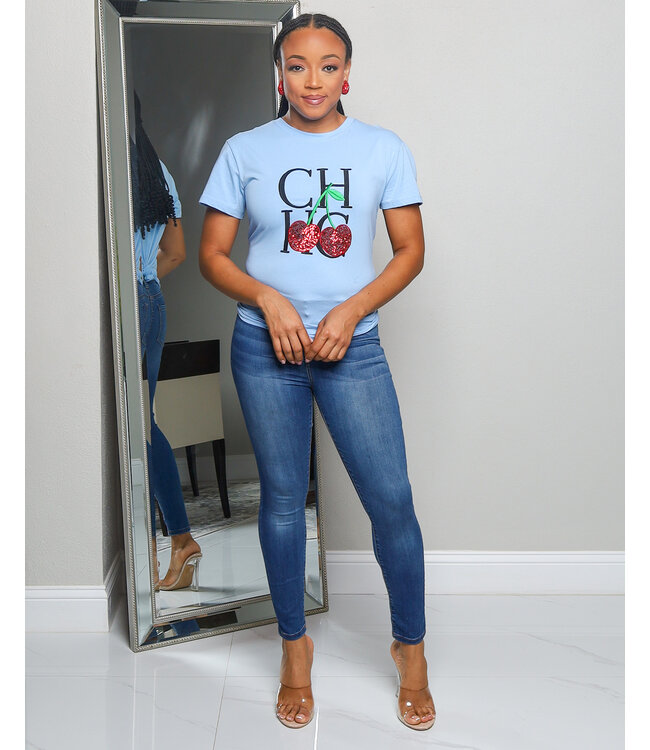 CHIC CHERRY GRAPHIC T-SHIRT
