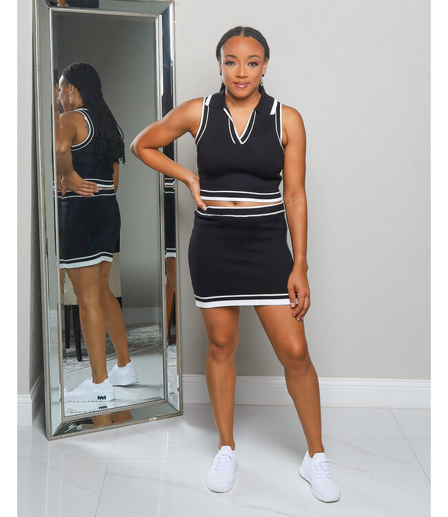 GAME POINT KNITTED SKIRT