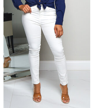 KICK IT WITH ME HIGH RISE SKINNY JEANS - IVORY