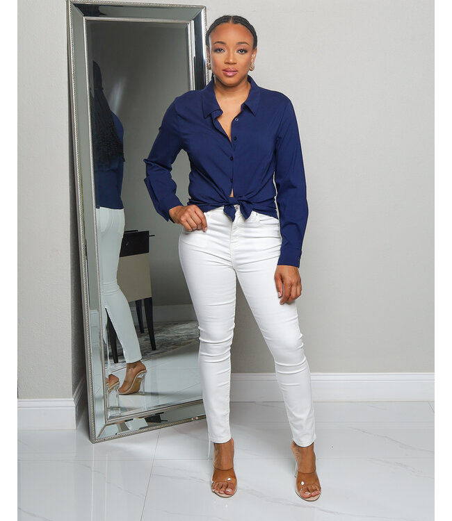 KICK IT WITH ME HIGH RISE SKINNY JEANS - IVORY