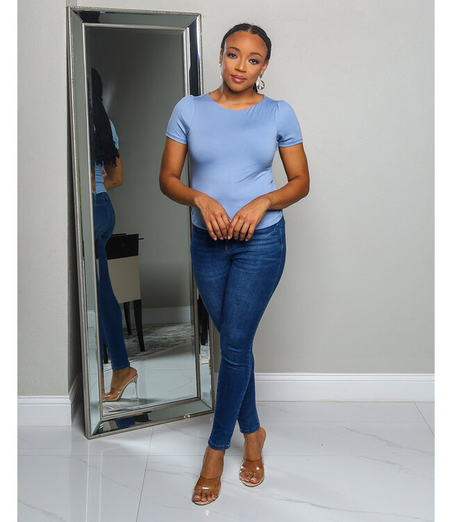 CASUAL GIRL TOP DENIM BLUE