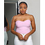 NEW WAYS BUSTIER CORSET CROP TOP PINK
