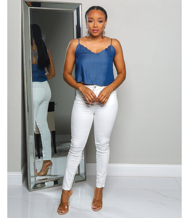 SIMPLE THINGS DENIM CROP TOP