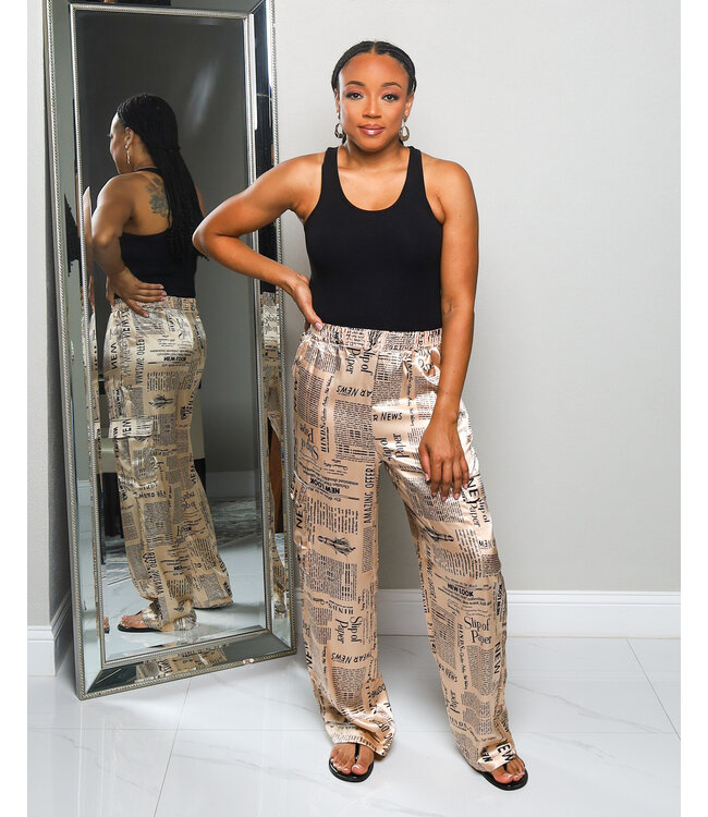 EXTRA EXTRA CARGO SATIN PANTS