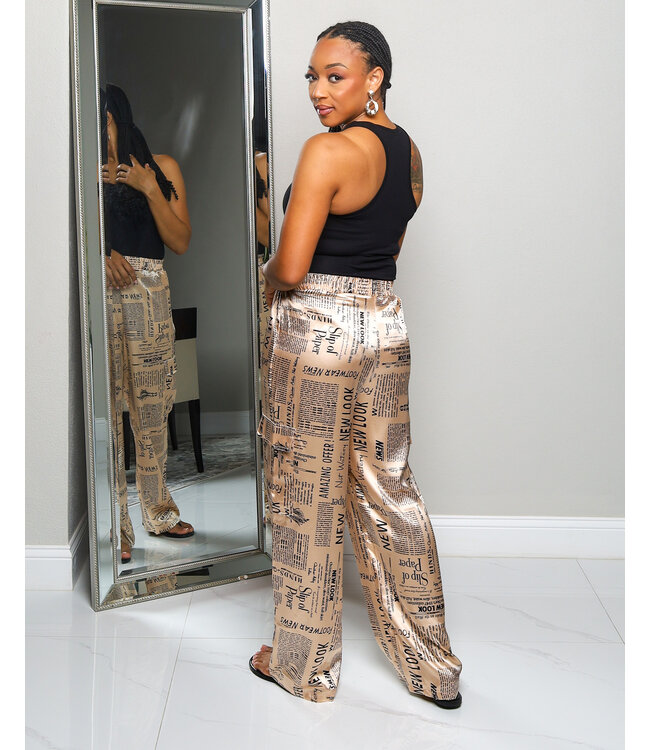 EXTRA EXTRA CARGO SATIN PANTS