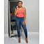 NO FUSS COTTON BODYSUIT - DEEP CORAL