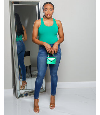 NO FUSS COTTON BODYSUIT - KELLY GREEN