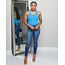 NO FUSS COTTON BODYSUIT - DEEP SKY
