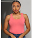 NO FUSS COTTON BODYSUIT - CORAL PINK