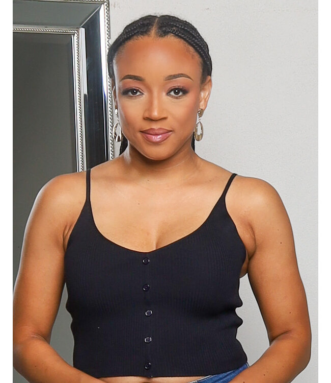 PERFECT FIT CAMI TOP BLACK