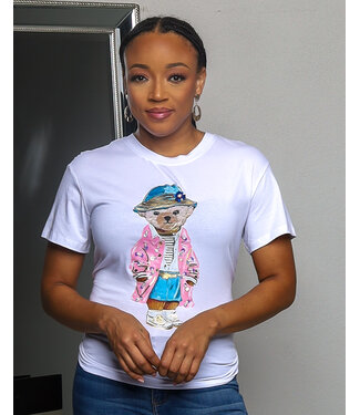 CATCH MY VIBE BEAR GRAPHIC T-SHIRT