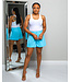 JUST GO WITH IT SHORTS AQUA